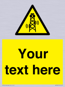 Custom warning RF radiation transmitter